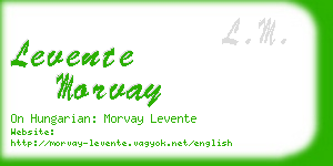 levente morvay business card